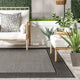 Nuloom Indoor/Outdoor Machine Made Area Rug, Grey 6'3"x9'2"