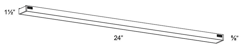 DALS Lighting Smart RGB+CCT Under Cabinet Linear Kit, 24"