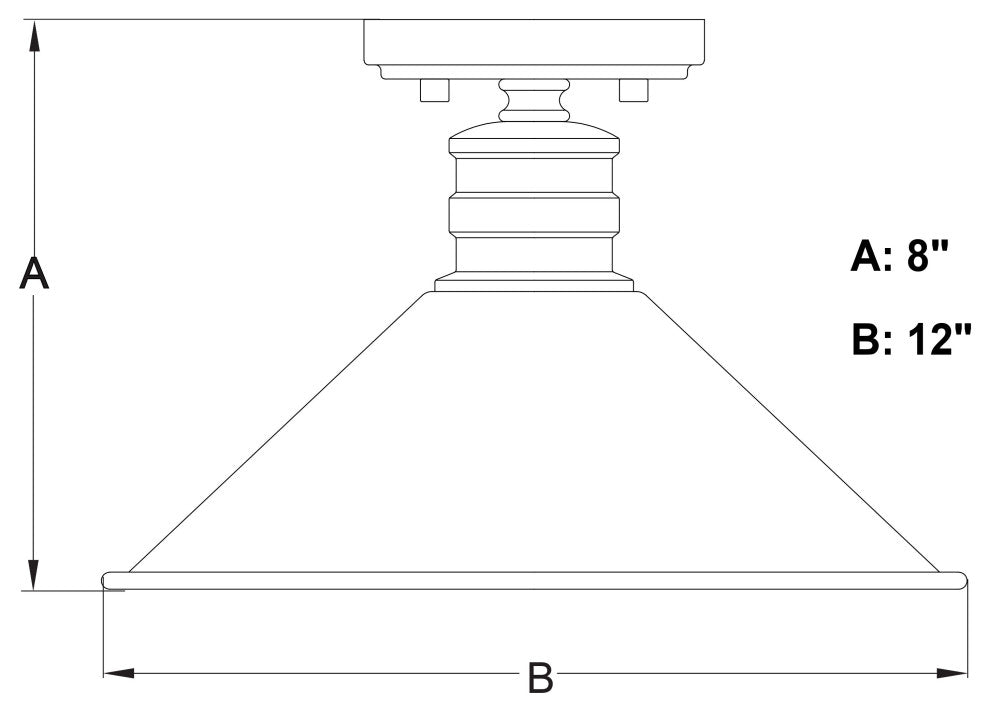 Akron 12" 1 Light Semi-Flush Mount Oil Rubbed Bronze and Matte White