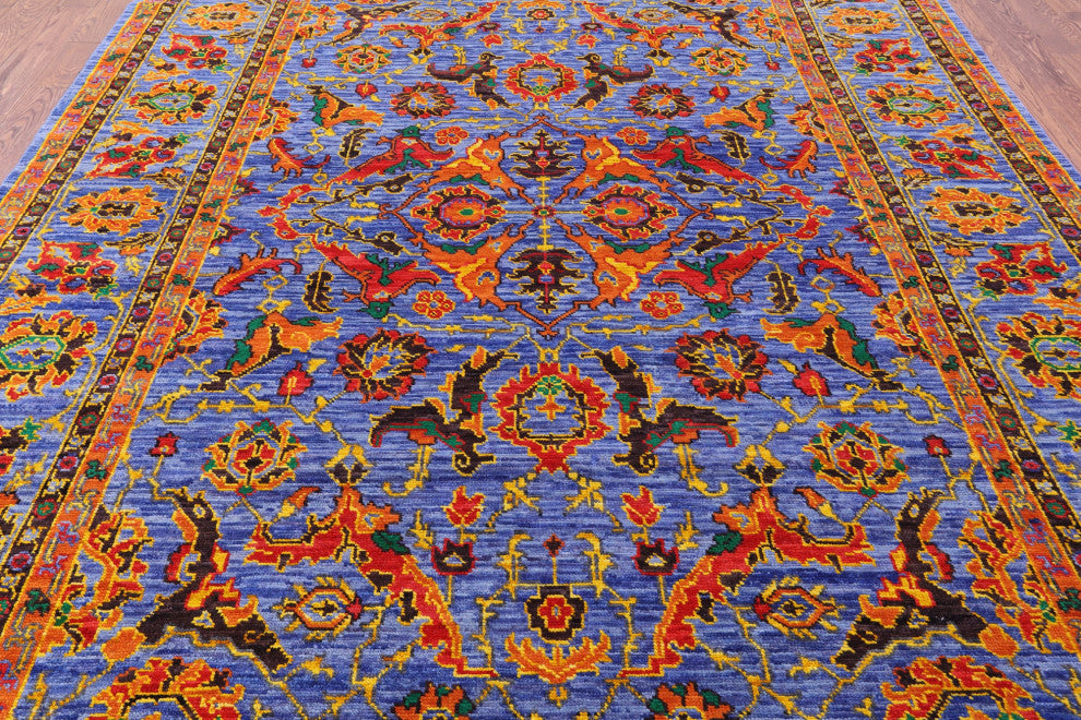 9' 0" X 12' 1" Heriz Serapi Handmade Wool Rug - Q13703