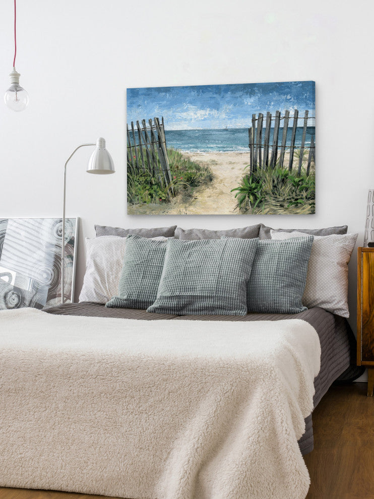 "Lone Sailboat" Painting Print on Wrapped Canvas, 60x40