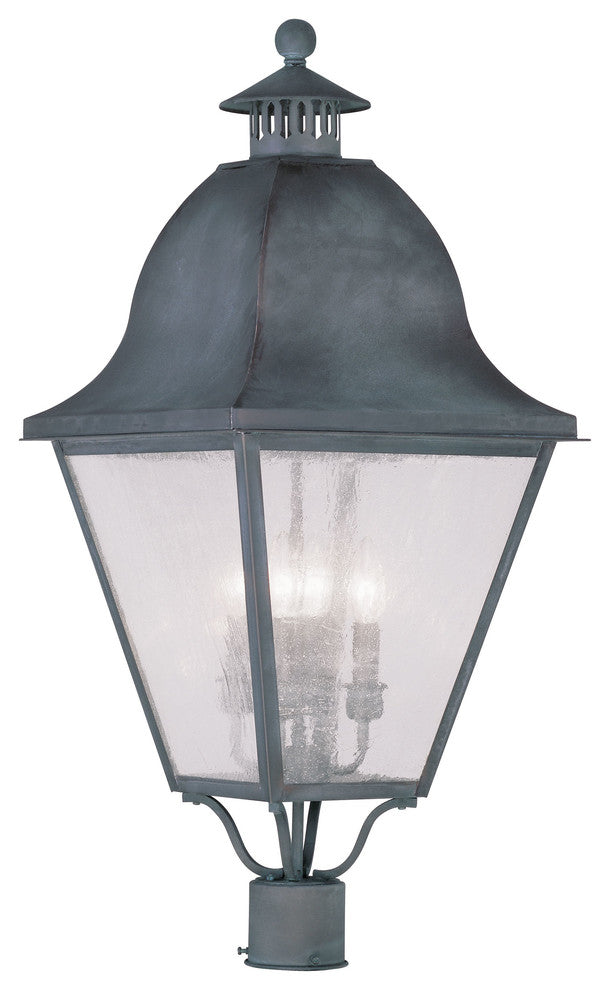 Livex Lighting 4 Light Charcoal Outdoor Post Lantern - 2548-61