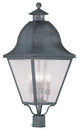 Livex Lighting 4 Light Charcoal Outdoor Post Lantern - 2548-61