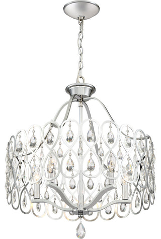Quoizel LUL5022 Lulu 5 Light 22"W Crystal Drum Chandelier - Polished Chrome