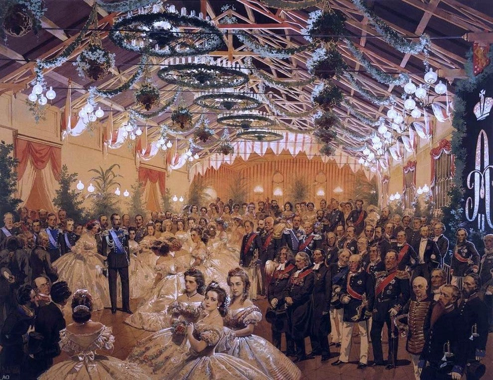 Mihaly Zichy Ball in Honour of Alexander II, 21"x28" Wall Decal