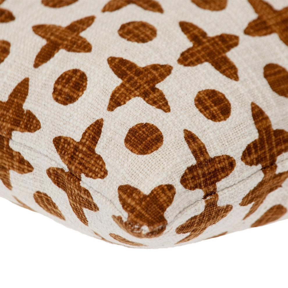 Parkland Collection Transitional Print Rust Square 18" x 18" Pillow