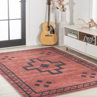 Korsa Geometric Medallion Machine-Washable Area Rug, 4x6