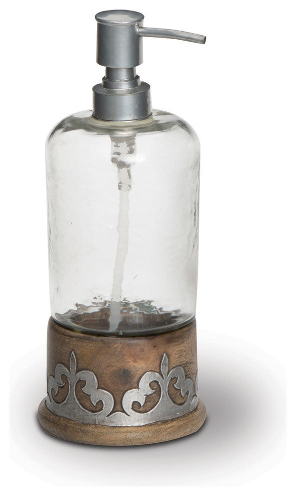 Wood And Metal Soap Dispenser