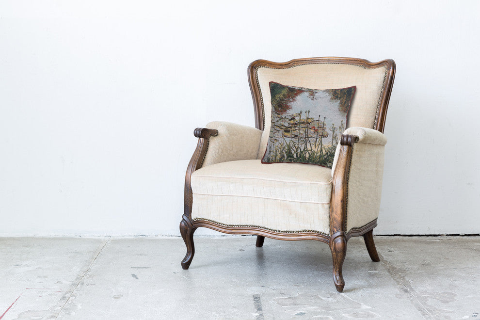 Waterlily Monet's Garden Decorative Couch Pillow Cover