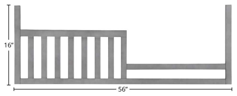 Hanley 56"W Wood Toddler Rail Assembly, Cloud