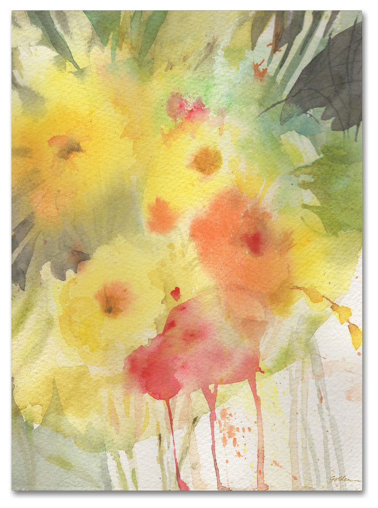 Sheila Golden ''Wooded Floral'' Canvas Art, 32x24