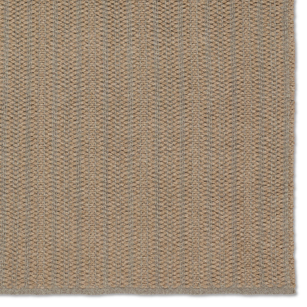 Jaipur Living Elmas Handmade Indoor/Outdoor Striped Tan/Gray Area Rug 9'X12'