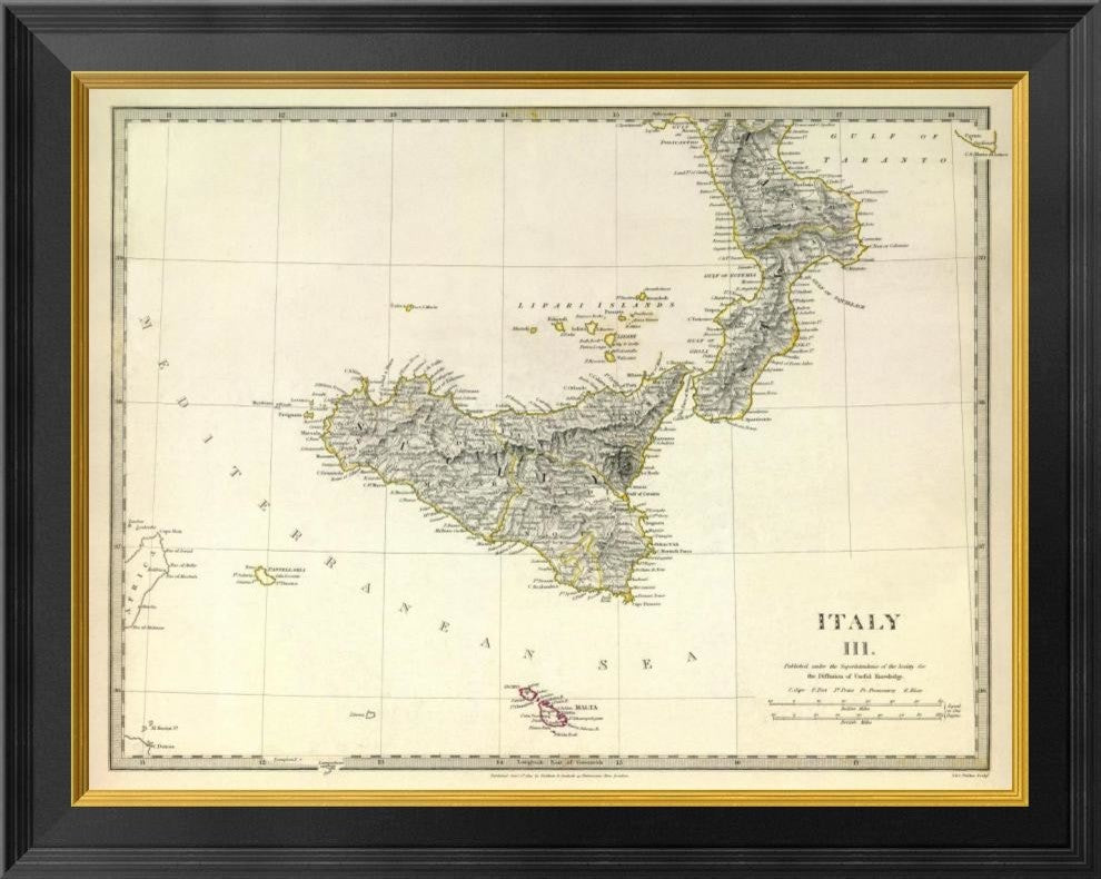 "Italy III, 1830"  by Society for the Diffusion of Useful Knowledge, 26x21"