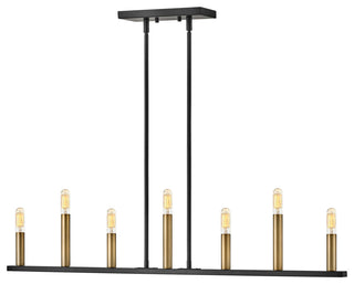 Lark 83156 Lazlo 7 Light 40"W Chandelier - Black