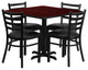 Restaurant Tables and Chairs, "Bergamo" 36'' Square Dining Set
