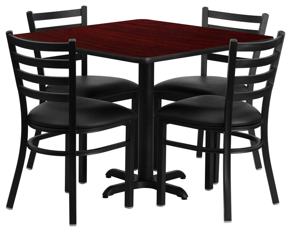 Restaurant Tables and Chairs, "Bergamo" 36'' Square Dining Set