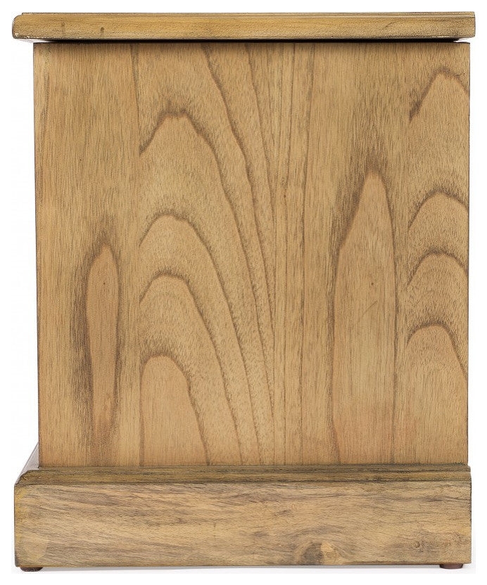 Natural Wood Classic Bench With Storage