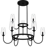 Quoizel VSC5036 Viscount 9 Light 36"W Taper Candle Style - Matte Black