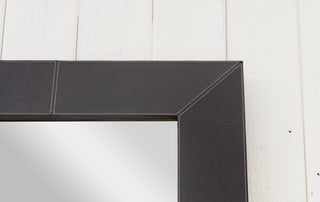 Tall Thai Embossed Leather Mirror