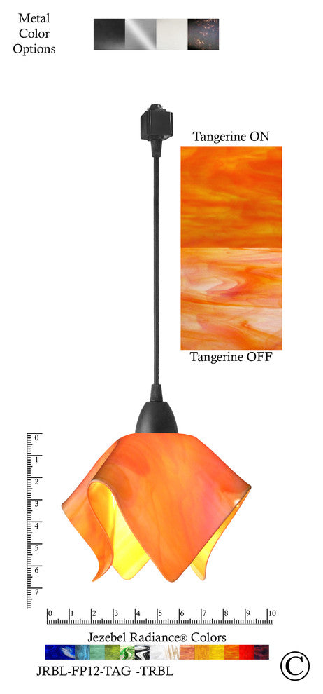 Jezebel Radiance Flame Track Light, Small, Tangerine
