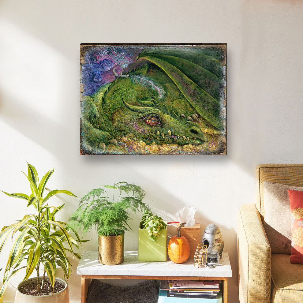 Never Tickle A Sleeping Dragon Wall and Table Top Wooden Decor, 12x9