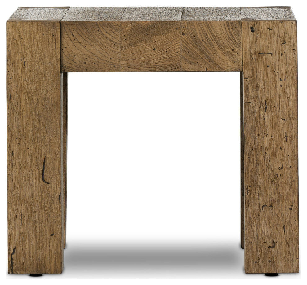 Abaso End Table Rustic Wormwood Oak