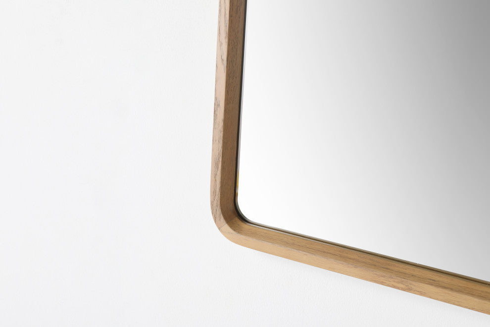 Vela Mirror, Pecan Oak, 24"