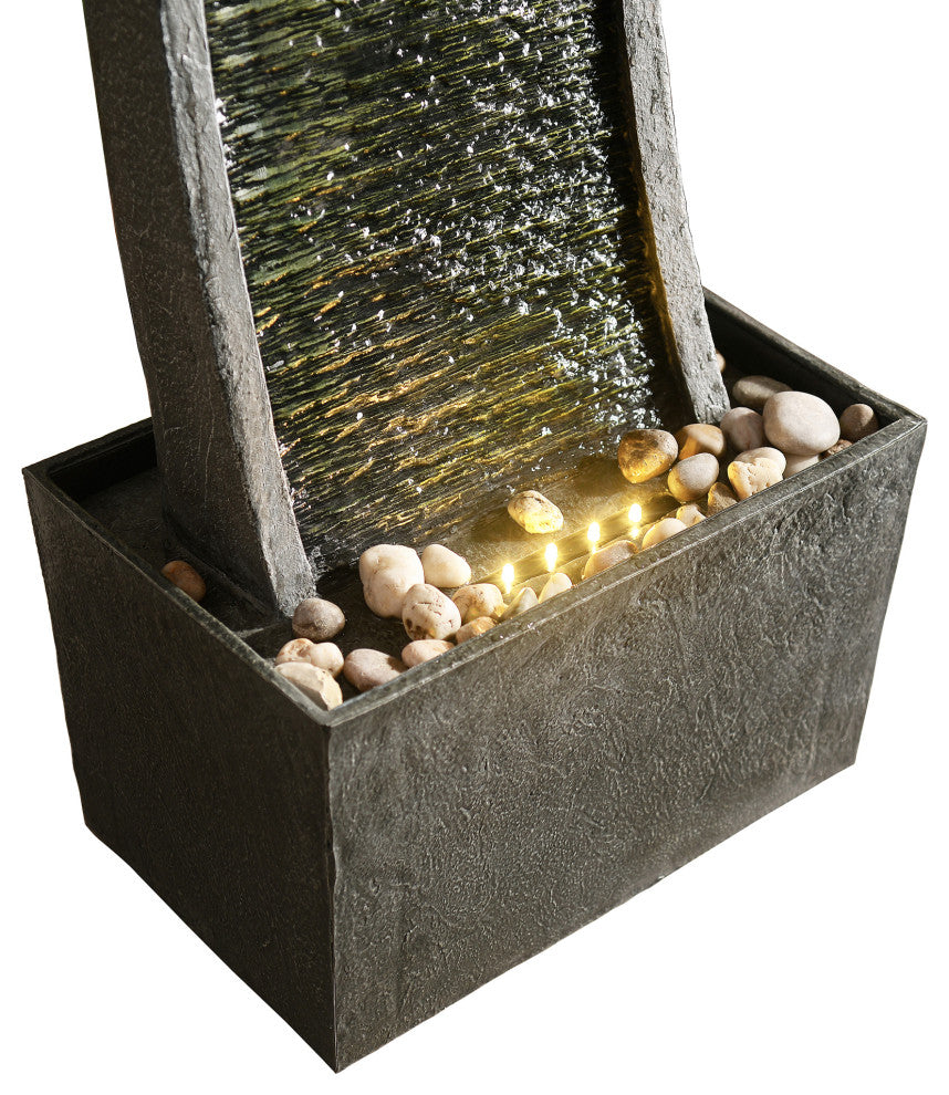 Stone Finish 38 inch Waterfall Fountain