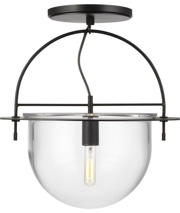 Generation Lighting, KF1081AI, Large Semi-Flush Mount, Aged Iron