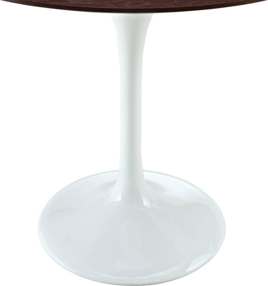 Modern Contemporary Kitchen 36" Walnut Dining Table White