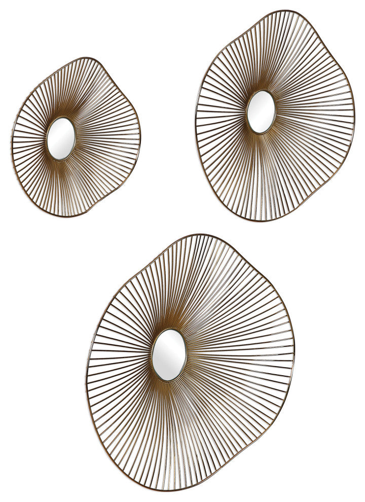 Uttermost Avarie Gold Metal Wall Art Set of 3