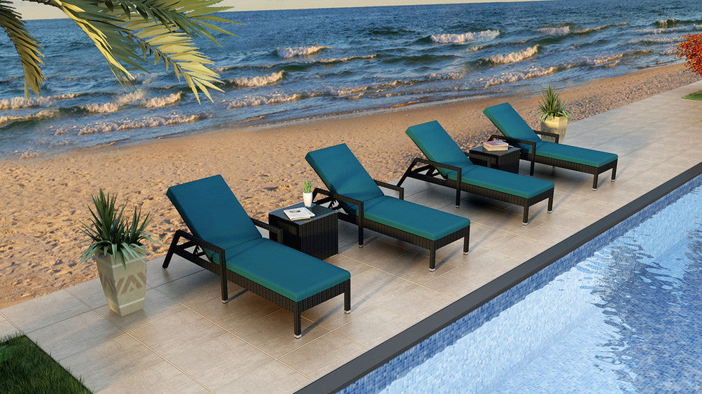 Urbana 6 Piece Chaise Lounge Set, Spectrum Peacock