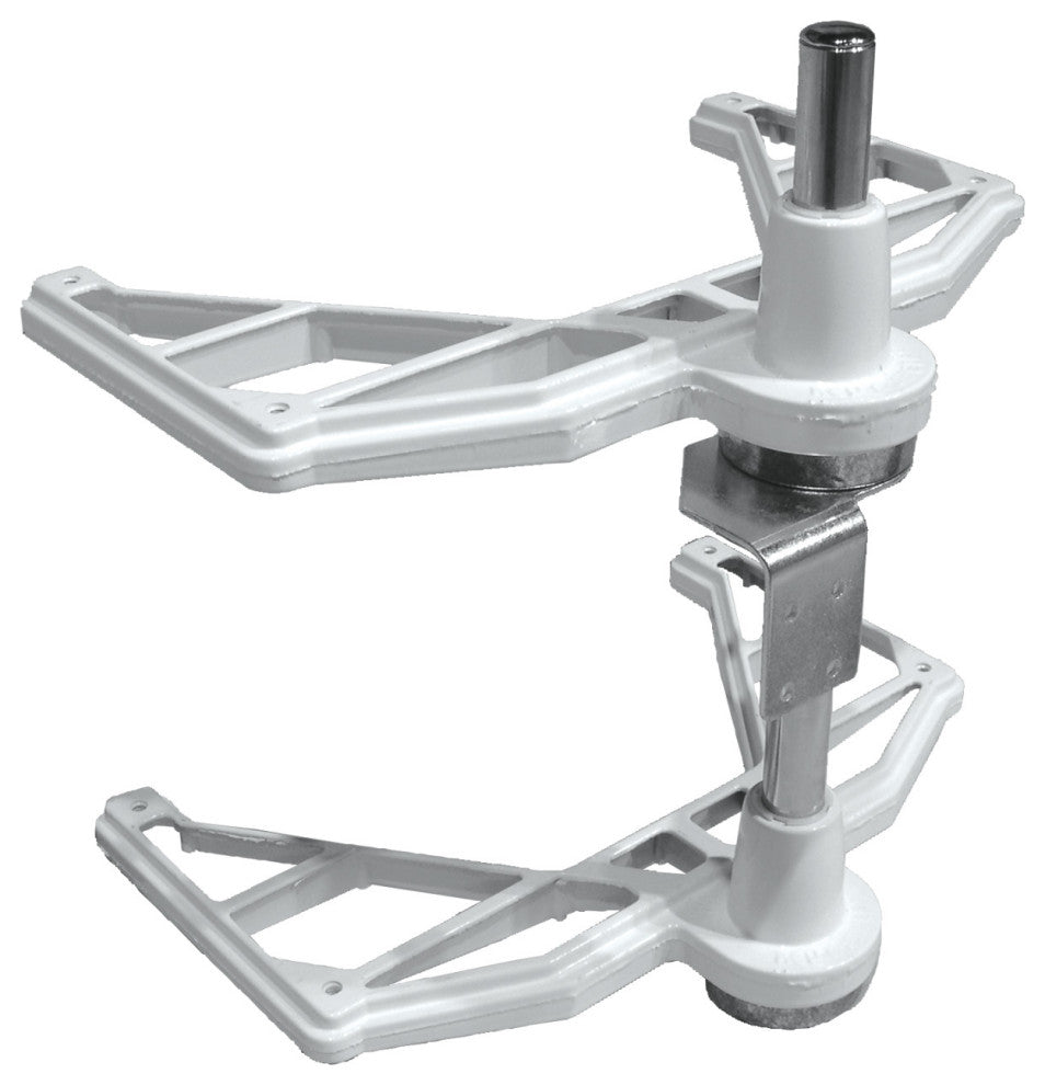 Pivot Out Half Moon 2-Shelf Organizer for Blind Corner Cabinets, White, 33"W