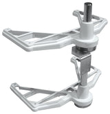 Pivot Out Half Moon 2-Shelf Organizer for Blind Corner Cabinets, White, 33"W