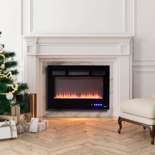 Electric Fireplace with Remote, Wall-mount/Fully embedded/Semi-embedded, 36"