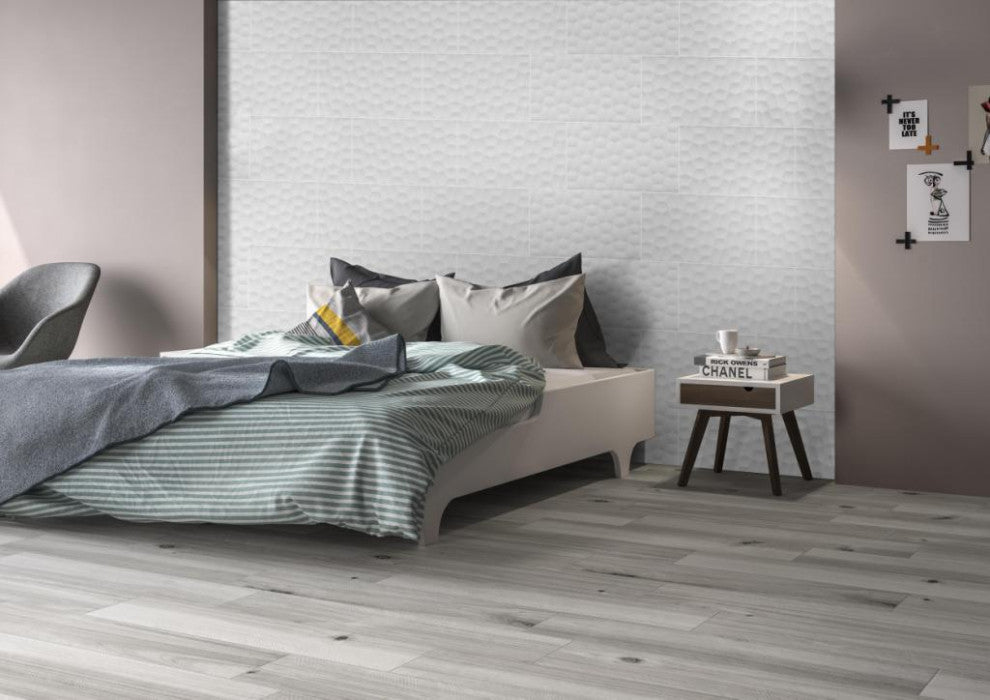 Adella Viso White 12x24 Matte Ceramic Tile, (4x4 or 6x6) Sample
