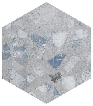 Recycle Hex River Blue Porcelain Floor and Wall Tile