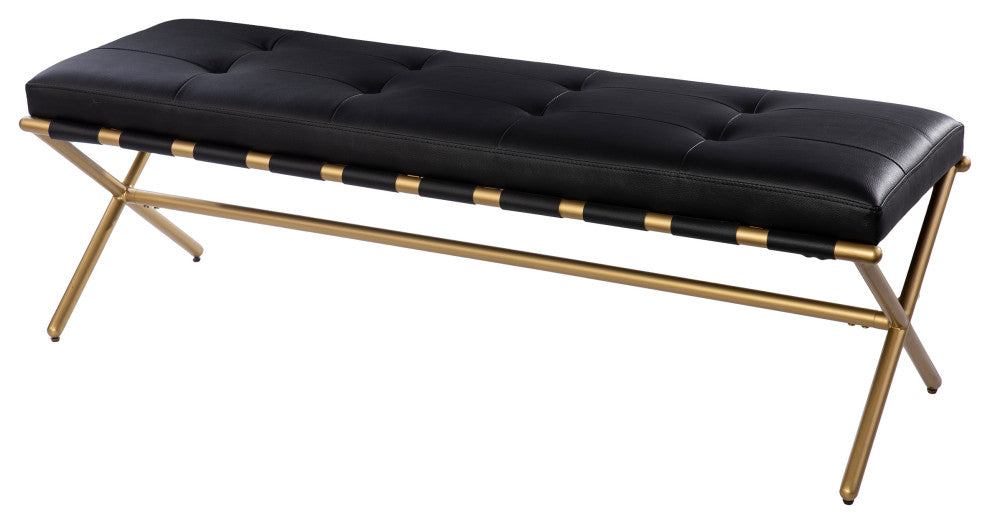 Thea Faux Leather Bench
