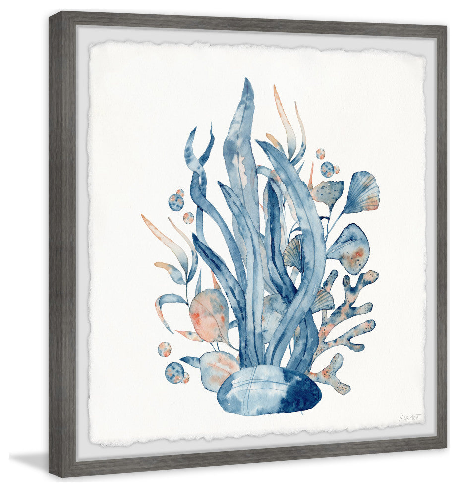 "Coral Garden" Framed Painting Print, 24x24