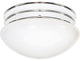 2 Light 8"Flush Mount Medium White Drum