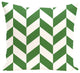 Zigzag Jag Geometric Print Outdoor Pillow, Leaf, 18"x18"