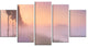 "Foggy Sunrise in The Netherlands" Wall Art Landscape, 5 Panels, 60"x32"