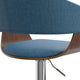 Lowell Adjustable Swivel Bar Stool, Blue