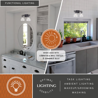 Ogden 1 Light Vanity Matte Black, Matte Black, 16.5-in W X 10-in H X 7.75-in D