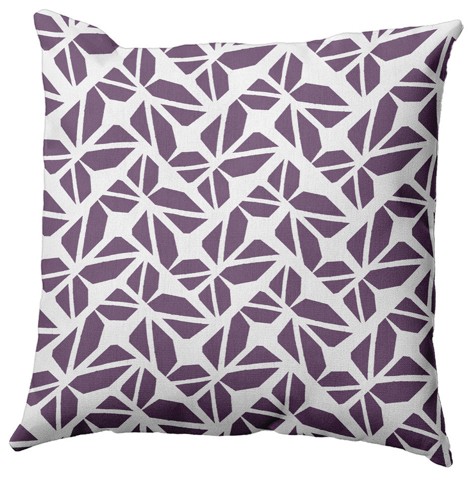 Kaleidoscope Graffiti Accent Pillow, Larkspur, 18"x18"