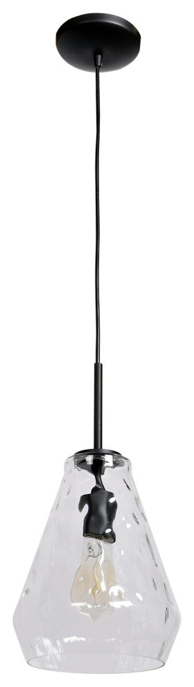 Access Lighting 50937/CLR Simplicite 1 Light 9"W Mini Pendant - Black