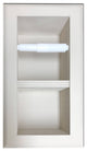 Bayshore Recessed Solid Wood Double Toilet Paper Holder 7 x 14.5, Primed Gray