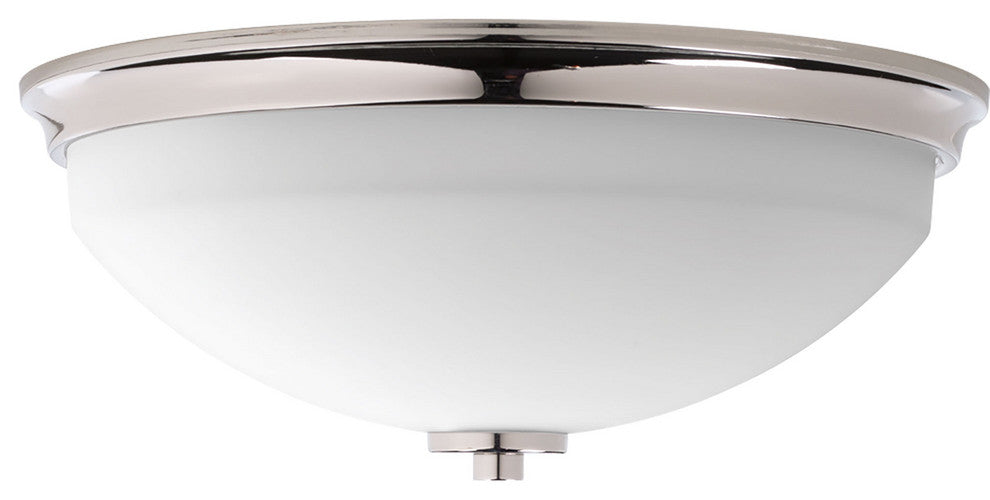 Progress Lighting 2-60W Medium Flush Mount, Polished Nickel