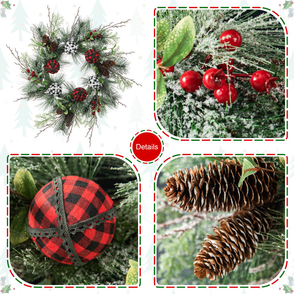 24"D Frosted Ornament Wreath