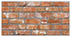 Faux Brick 3D Wall Panels, Red Orange, Set of 10, Covers 54 sq ft